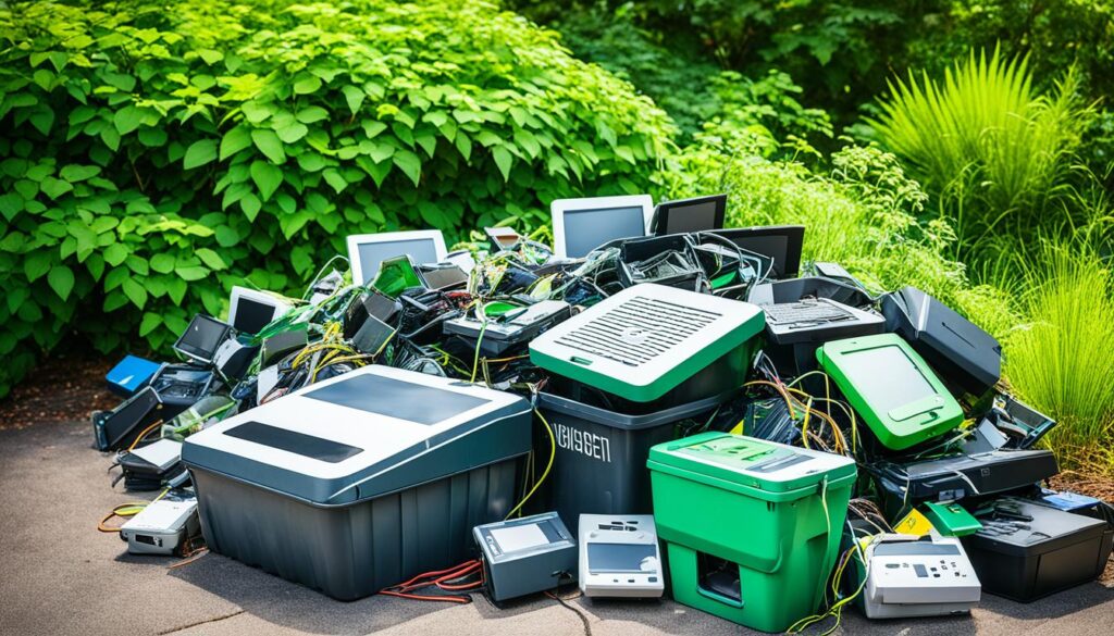 Local e-waste recycling initiatives, reducing electronic waste
